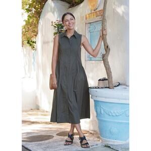 NWT Maye Corinne Shirtdress -Olive -Small